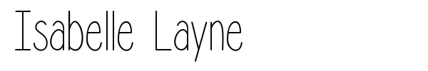 Isabelle Layne font preview